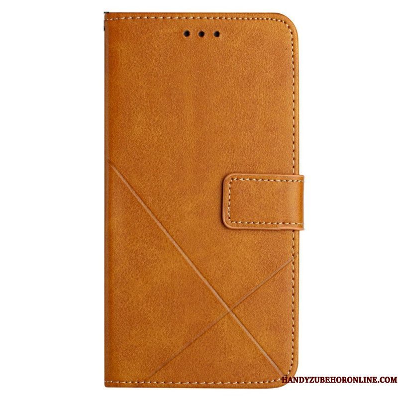 Leren Hoesje voor Xiaomi 12T / 12T Pro X Design Geo Lederen Stijl