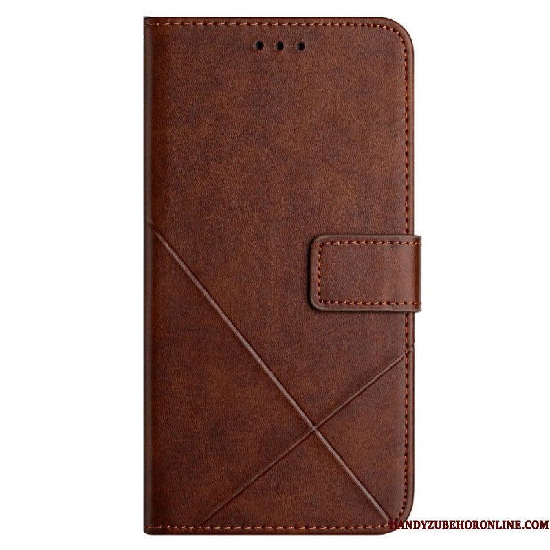 Leren Hoesje voor Xiaomi 12T / 12T Pro X Design Geo Lederen Stijl