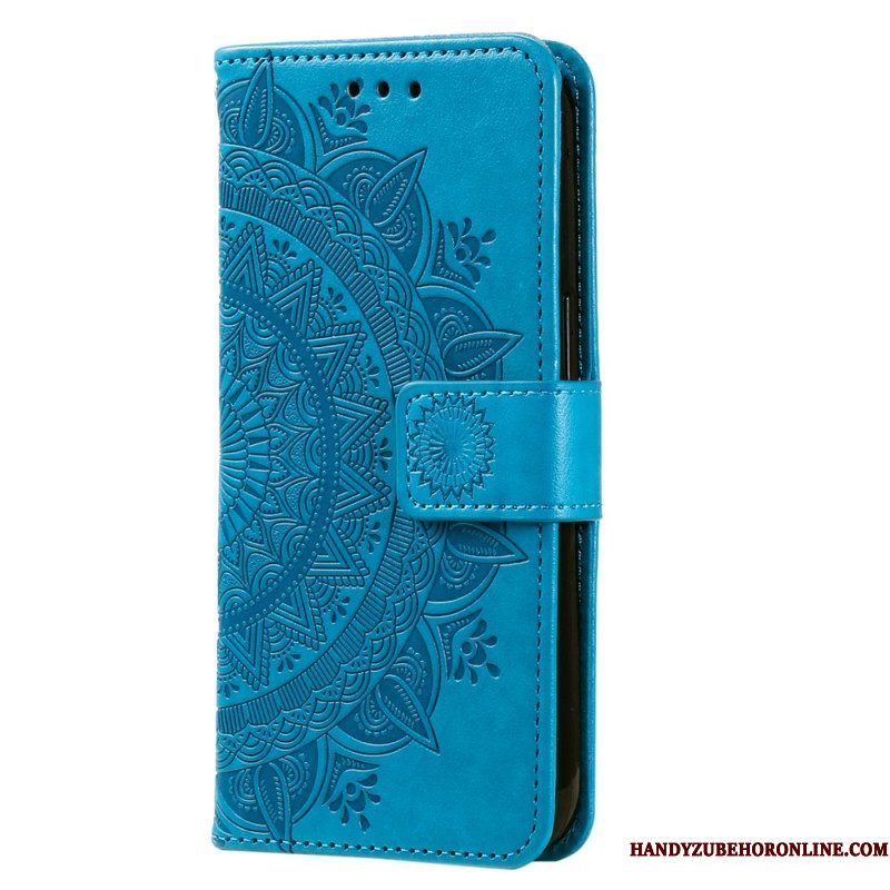 Leren Hoesje voor Xiaomi 13 Lite Mandala Zon Met Lanyard