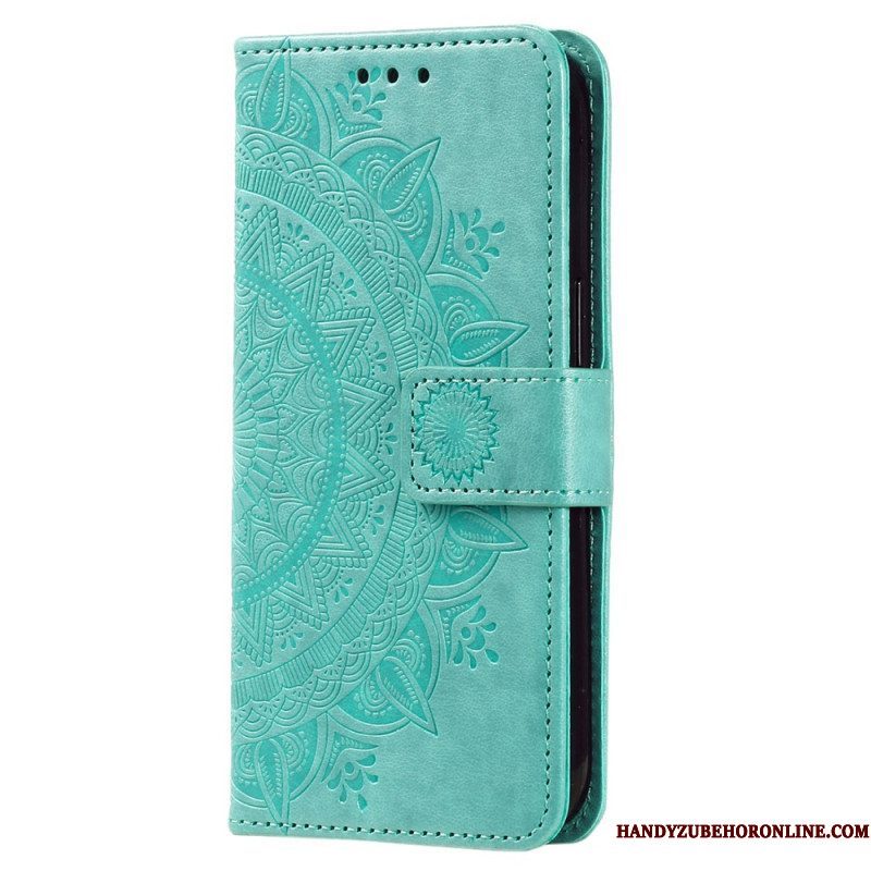 Leren Hoesje voor Xiaomi 13 Lite Mandala Zon Met Lanyard