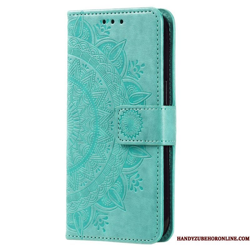 Leren Hoesje voor Xiaomi 13 Lite Mandala Zon Met Lanyard