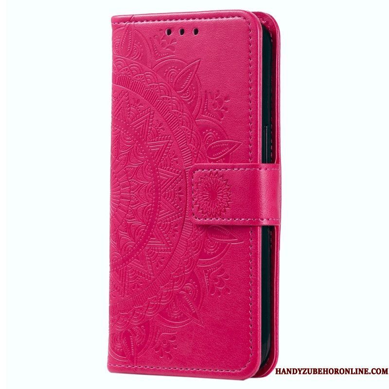 Leren Hoesje voor Xiaomi 13 Mandala Zon Met Lanyard