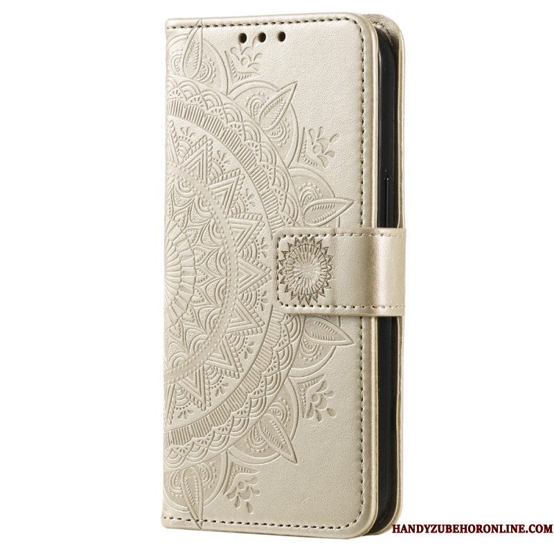 Leren Hoesje voor Xiaomi 13 Mandala Zon Met Lanyard