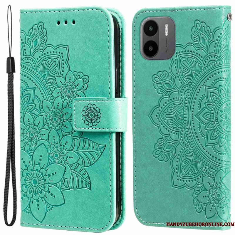 Leren Hoesje voor Xiaomi Redmi A1 Bloemmandala