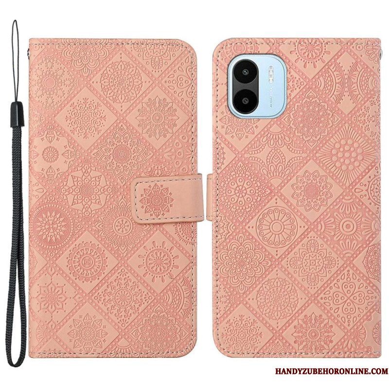 Leren Hoesje voor Xiaomi Redmi A1 Tapijt Patroon