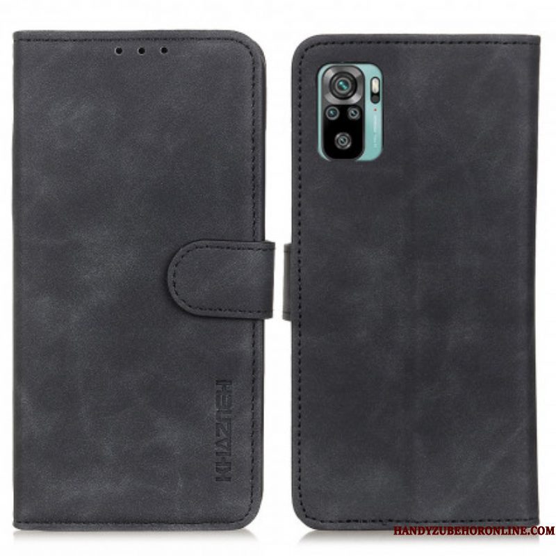 Leren Hoesje voor Xiaomi Redmi Note 10 / 10S Khazneh Vintage Leereffect