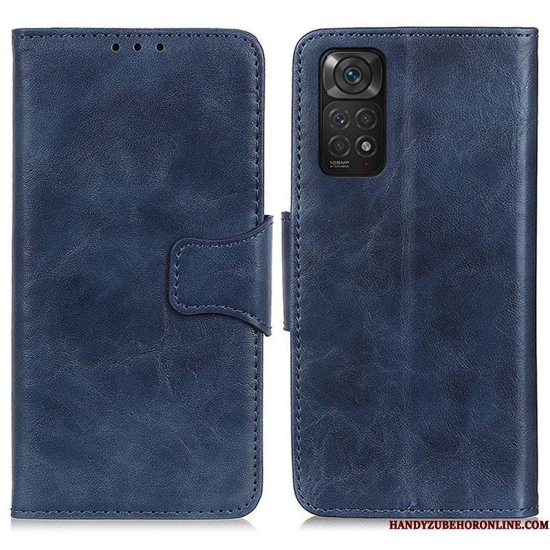 Leren Hoesje voor Xiaomi Redmi Note 11 / 11S Folio-hoesje Getextureerde Magnetische Flap