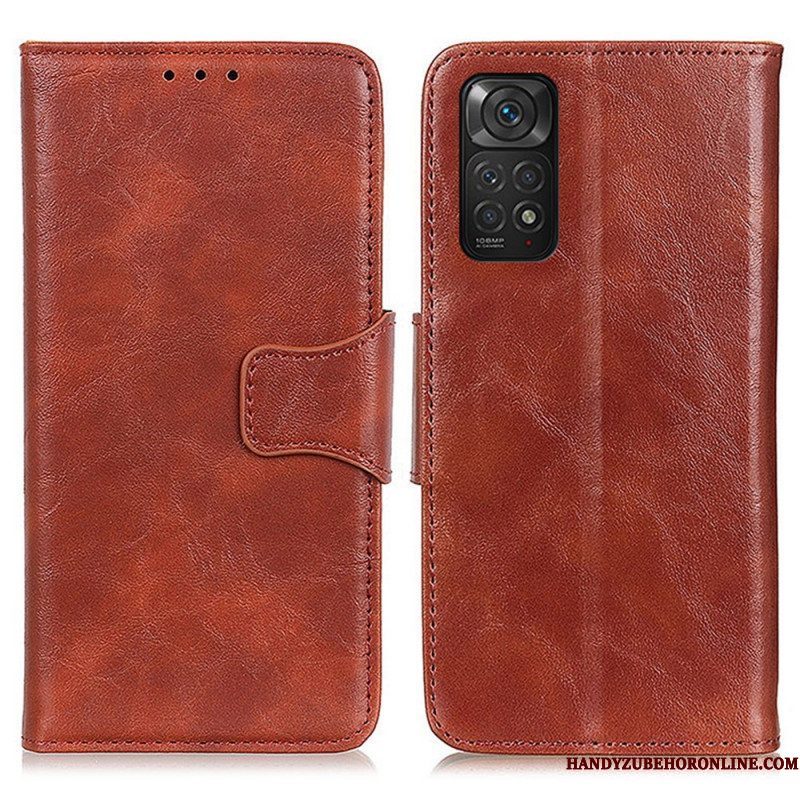 Leren Hoesje voor Xiaomi Redmi Note 11 / 11S Folio-hoesje Getextureerde Magnetische Flap