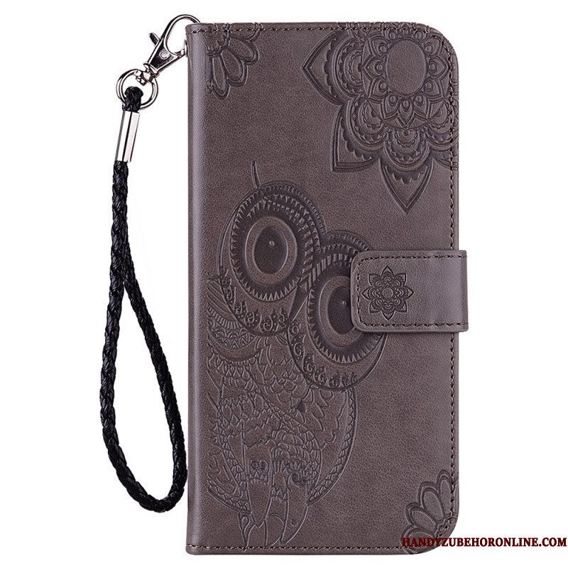 Leren Hoesje voor Xiaomi Redmi Note 11 Pro Plus 5G Mandala Uil