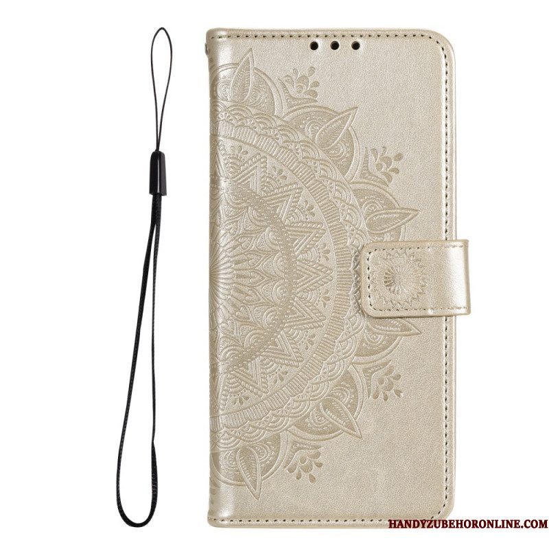 Leren Hoesje voor Xiaomi Redmi Note 11 Pro Plus 5G Zon Mandala