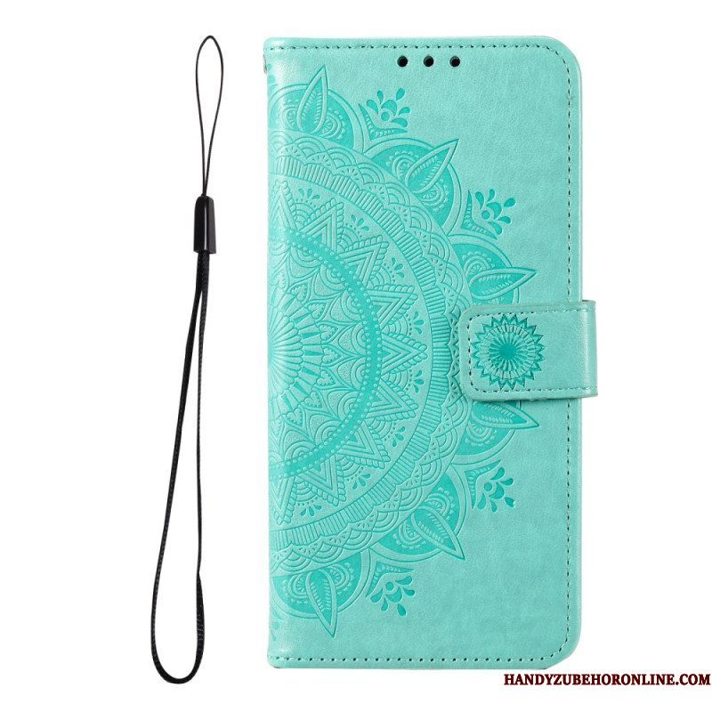 Leren Hoesje voor Xiaomi Redmi Note 11 Pro Plus 5G Zon Mandala