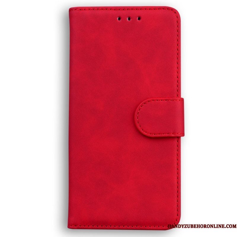 Leren Hoesje voor Xiaomi Redmi Note 12 4G Kunstleer Effen
