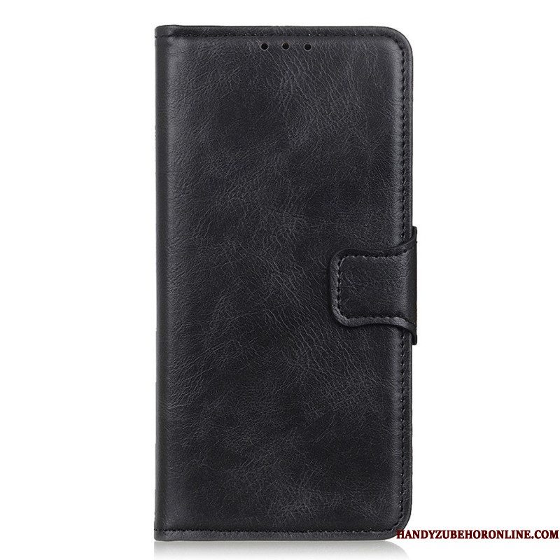 Leren Hoesje voor Xiaomi Redmi Note 12 4G Stijl Lederen Gesp Omkeerbaar