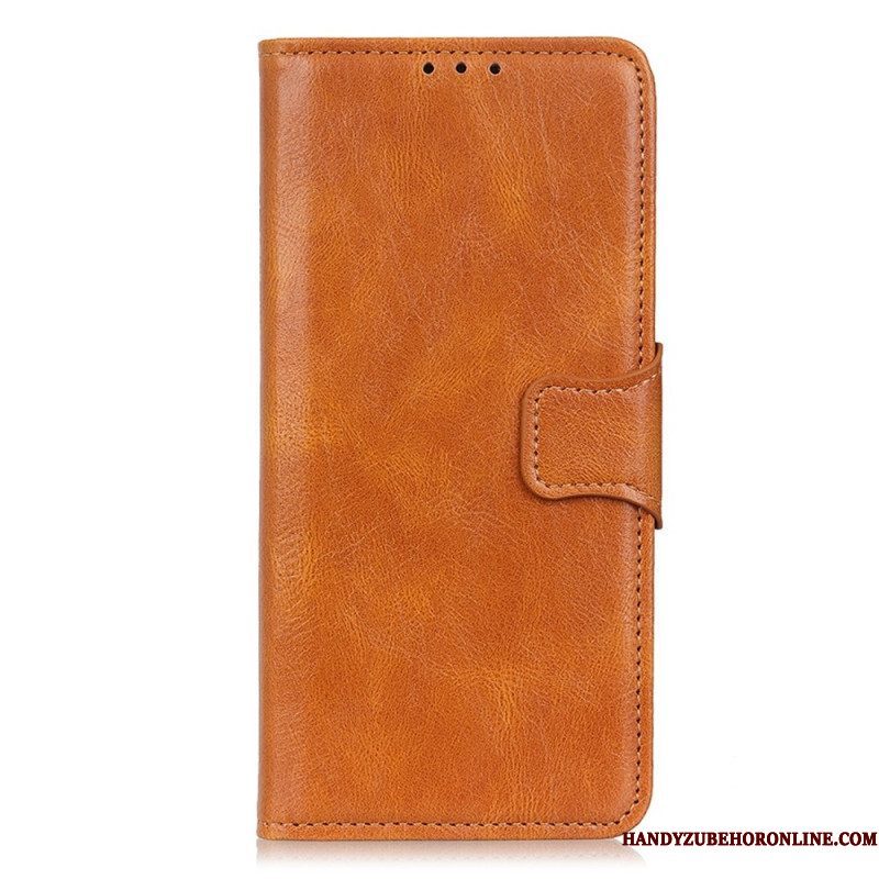 Leren Hoesje voor Xiaomi Redmi Note 12 4G Stijl Lederen Gesp Omkeerbaar