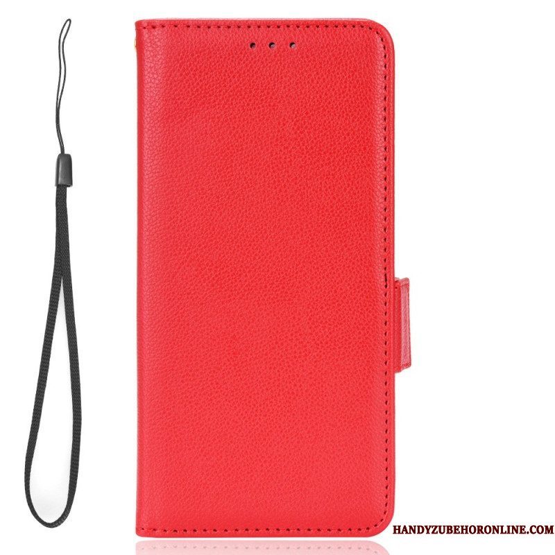 Leren Hoesje voor Xiaomi Redmi Note 12 4G Ultra Fijn Met Lanyard