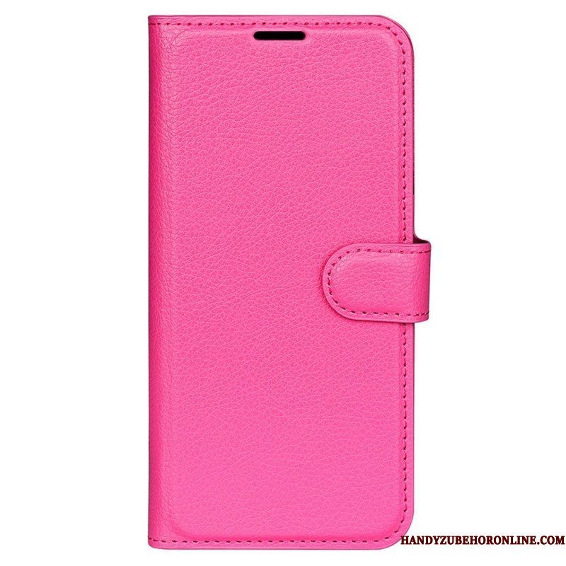 Leren Hoesje voor Xiaomi Redmi Note 12 5G Klassiek Litchi-leereffect