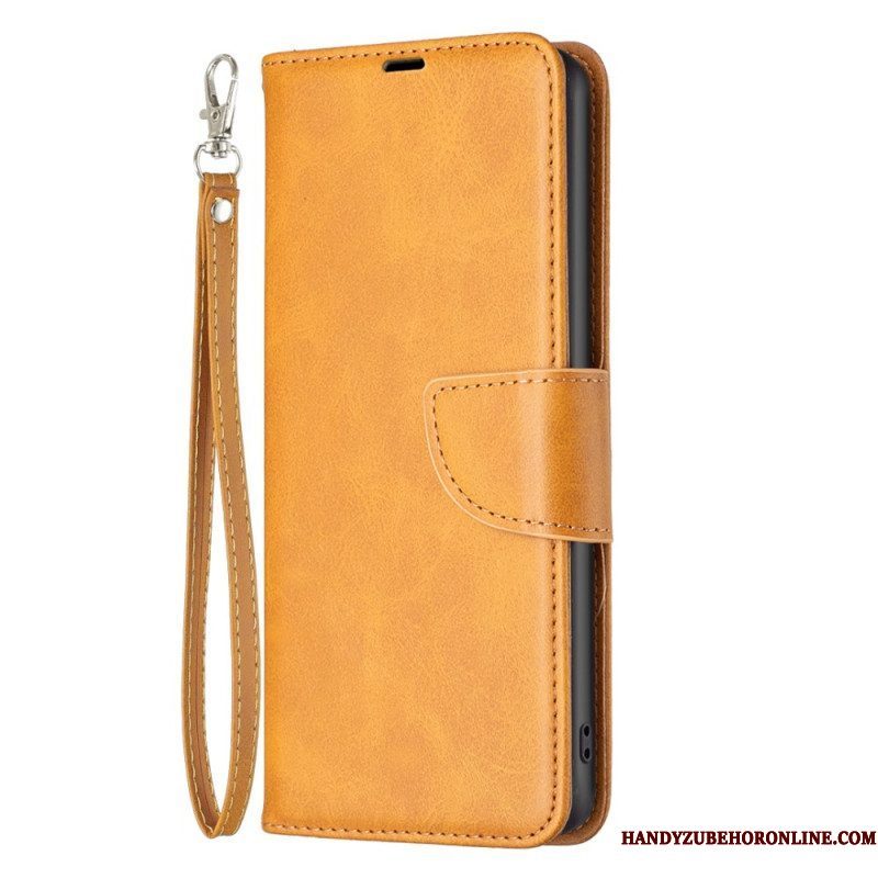 Leren Hoesje voor Xiaomi Redmi Note 12 5G Schuine Sluiting