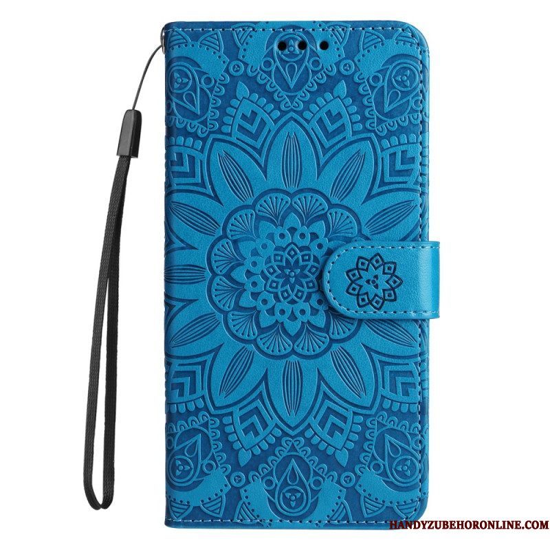 Leren Hoesje voor Xiaomi Redmi Note 12 Pro Plus Met Ketting Mandala-decoratie Met Riem