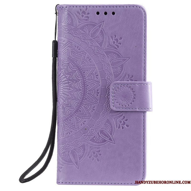 Leren Hoesje voor iPhone 13 Mini Zon Mandala