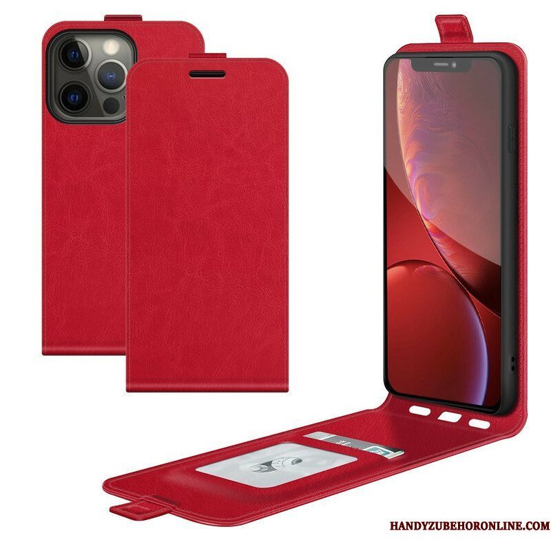 Leren Hoesje voor iPhone 13 Pro Folio-hoesje Verticale Flap Leer Effect