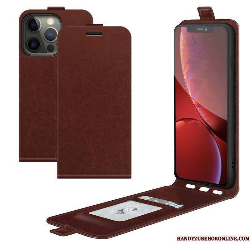 Leren Hoesje voor iPhone 13 Pro Folio-hoesje Verticale Flap Leer Effect