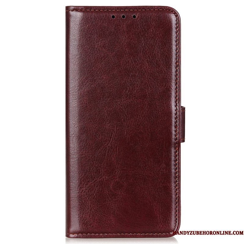 Leren Hoesje voor iPhone 14 Pro Imitatie Lakleer