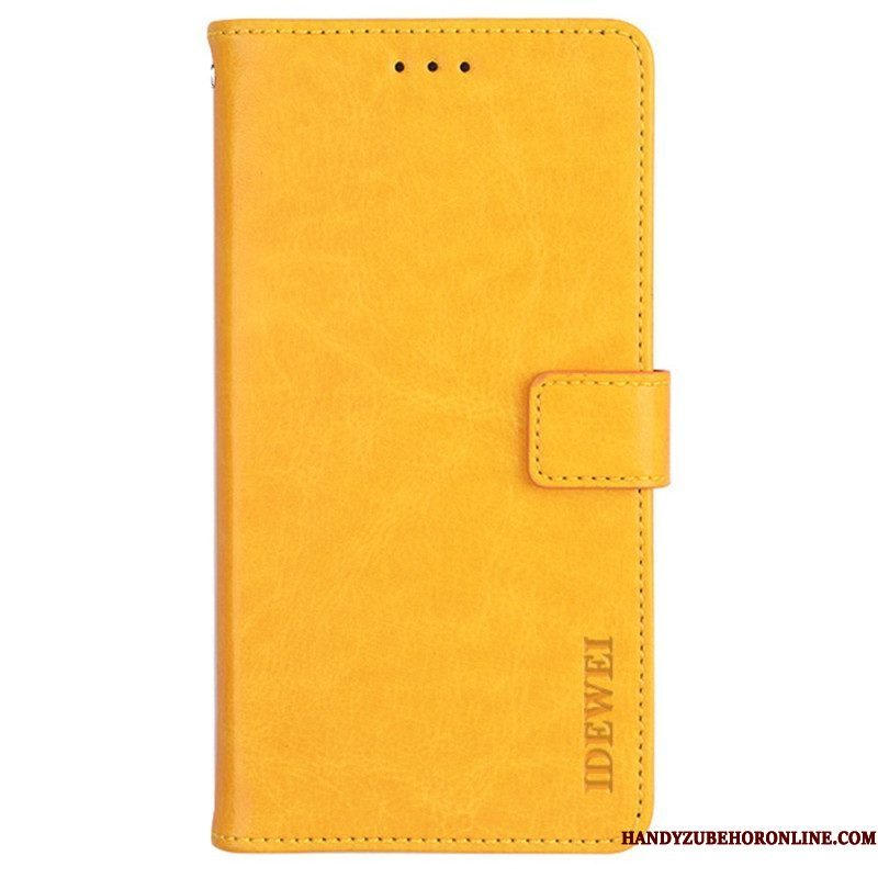Leren Hoesje voor iPhone 14 Pro Max Imitatieleer Idewei