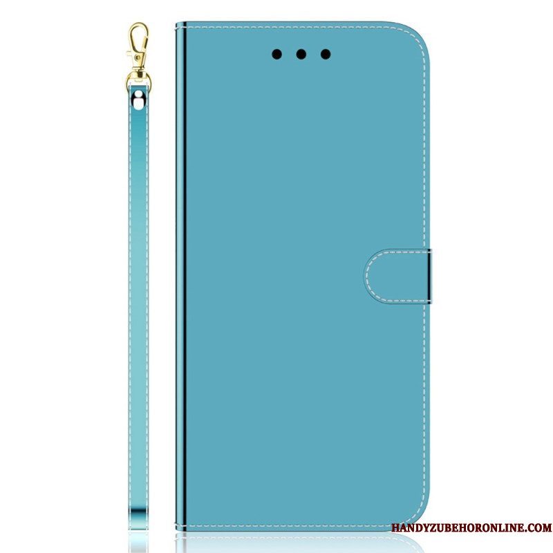 Leren Hoesje voor iPhone 14 Pro Spiegelhoes Van Imitatieleer