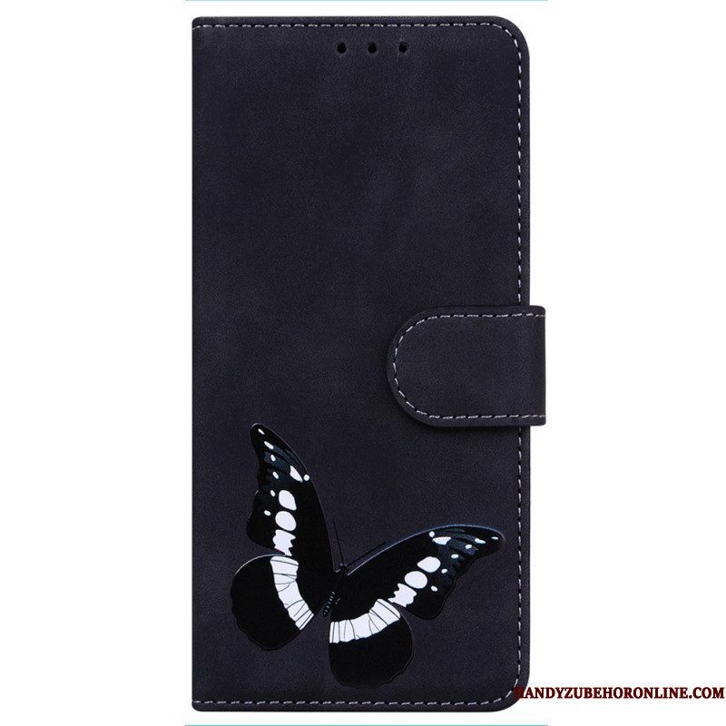 Leren Hoesje voor iPhone 14 Pro Vlinder Elegantie