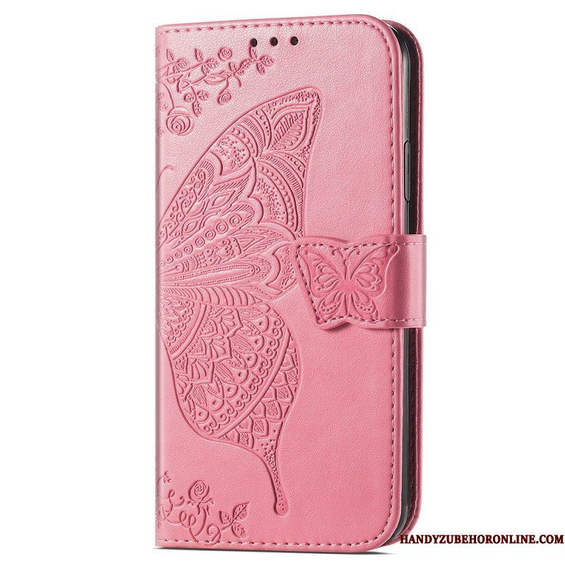 Leren Hoesje voor iPhone 15 Pro Barokvlinder