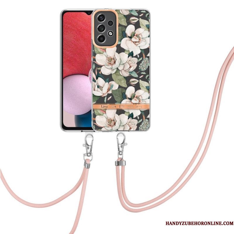 Telefoonhoesje voor Samsung Galaxy A13 Met Koord Mandala Zon Met Lanyard