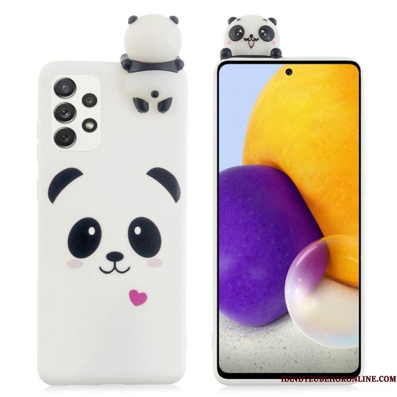 Telefoonhoesje voor Samsung Galaxy A53 5G Ik Hou Van Panda 3d