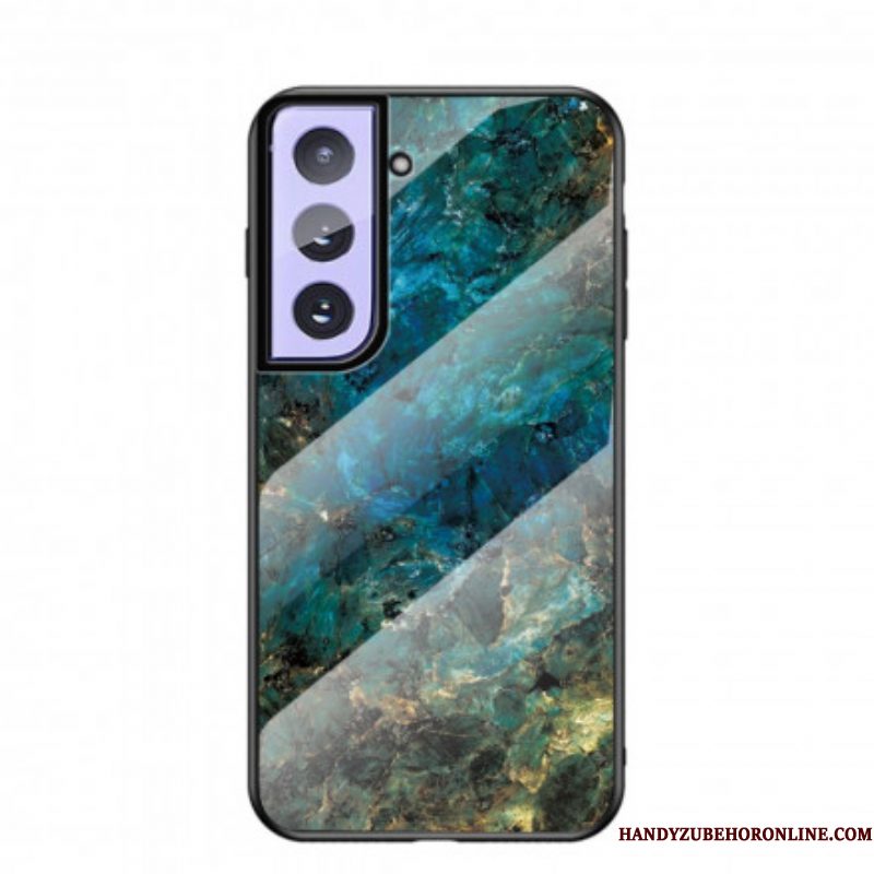 Telefoonhoesje voor Samsung Galaxy S21 Plus 5G Marmeren Kleuren Gehard Glas