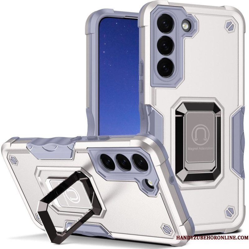 Telefoonhoesje voor Samsung Galaxy S23 5G Ringsteun Met Metalen Effect