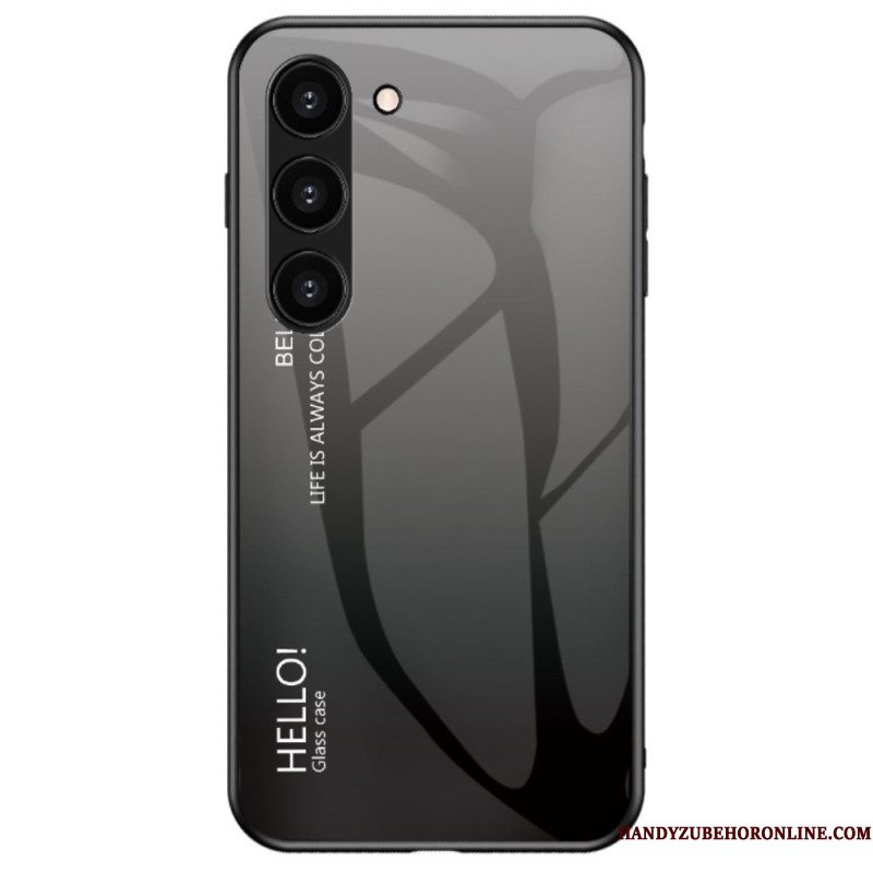 Telefoonhoesje voor Samsung Galaxy S23 Plus 5G Gehard Glas Hallo