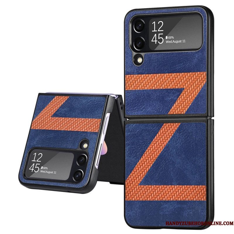 Telefoonhoesje voor Samsung Galaxy Z Flip 4 Folio-hoesje Stijl Leer Z Design