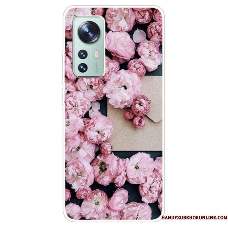 Telefoonhoesje voor Xiaomi 12 / 12X Siliconen Bloemen