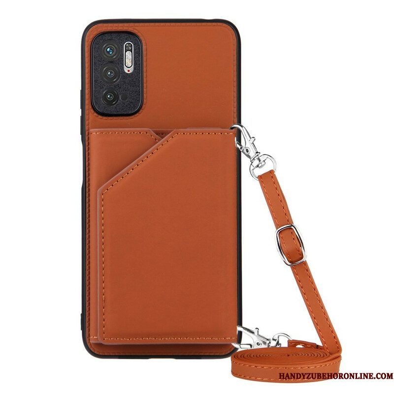 Telefoonhoesje voor Xiaomi Redmi Note 10 5G Schouderband Kaarthouder