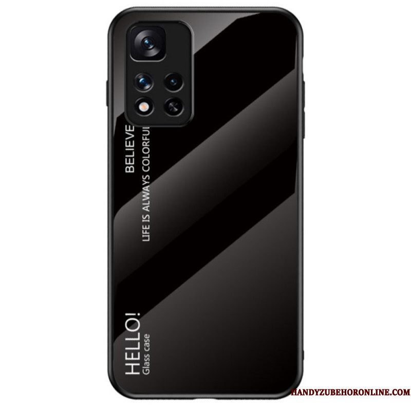 Telefoonhoesje voor Xiaomi Redmi Note 11 Pro Plus 5G Gehard Glas Hallo