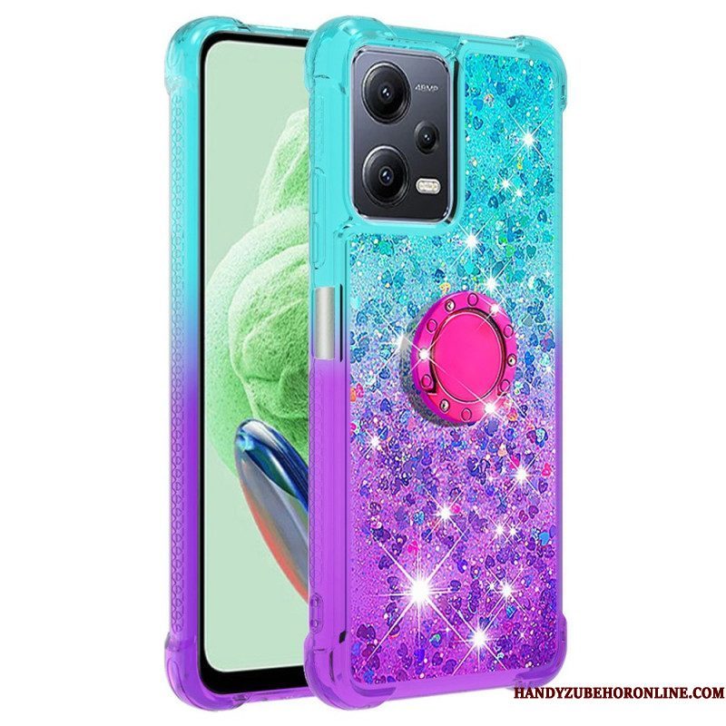 Telefoonhoesje voor Xiaomi Redmi Note 12 5G Glitter Ringbeugel