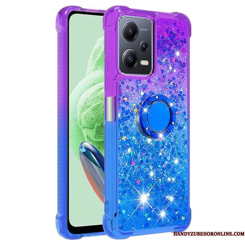 Telefoonhoesje voor Xiaomi Redmi Note 12 5G Glitter Ringbeugel