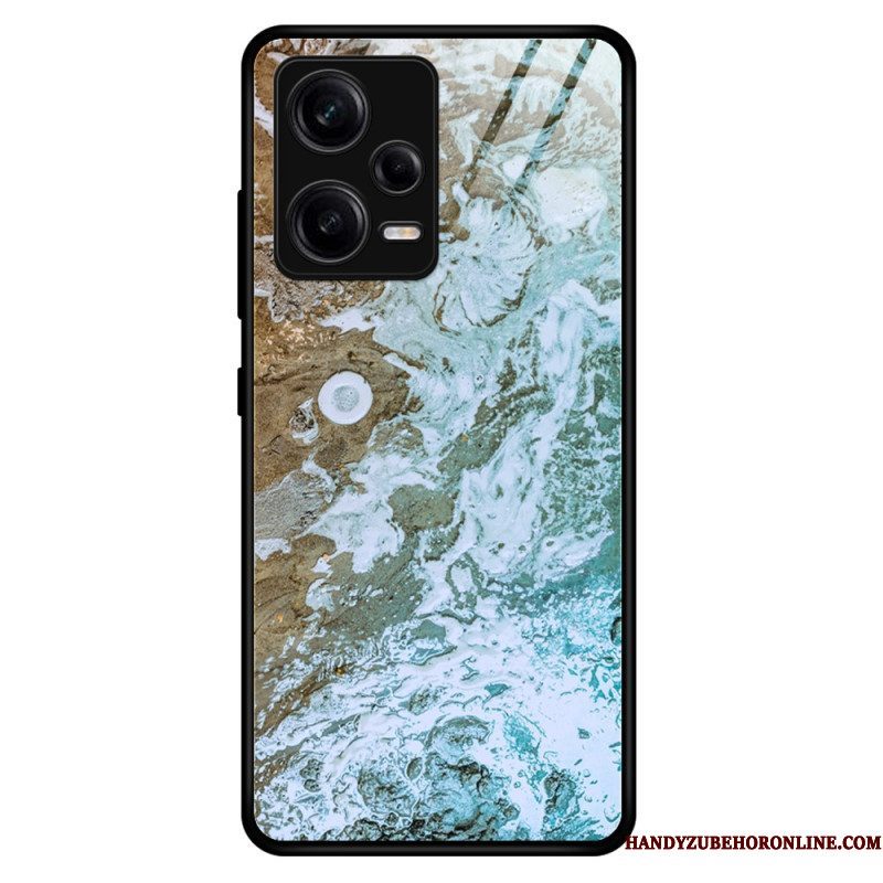 Telefoonhoesje voor Xiaomi Redmi Note 12 Pro Marmeren Kleuren Gehard Glas