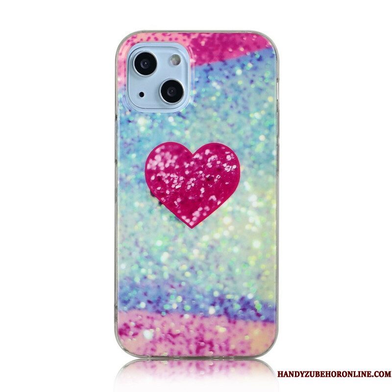 Telefoonhoesje voor iPhone 13 Mini Glitter Marmer