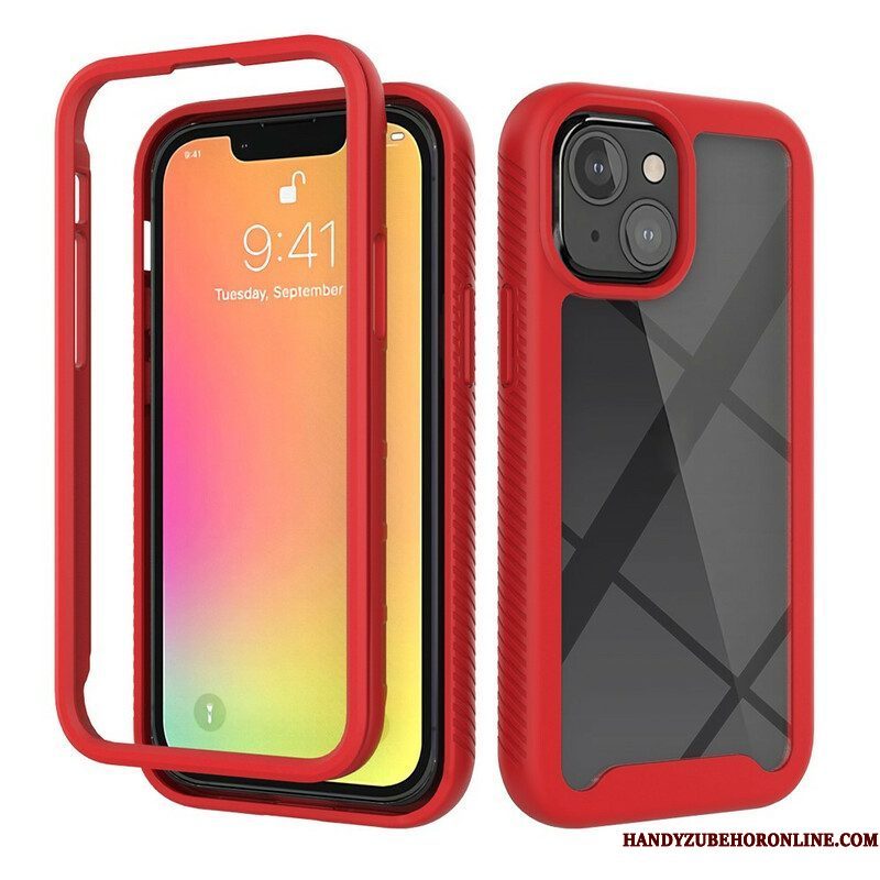 Telefoonhoesje voor iPhone 13 Mini Hybride Ontwerp Siliconen Randen