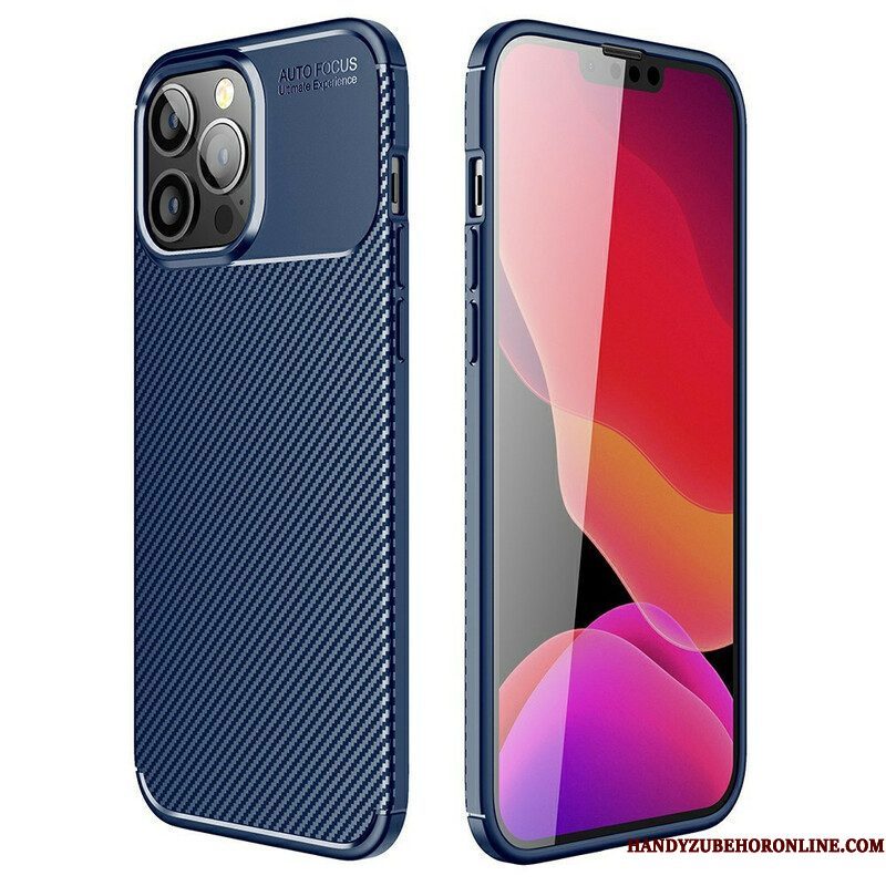 Telefoonhoesje voor iPhone 13 Pro Max Flexibele Koolstofvezeltextuur