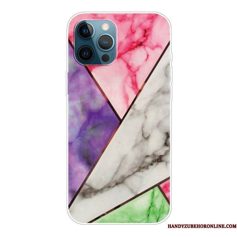 Telefoonhoesje voor iPhone 13 Pro Variabel Geometrisch Marmer