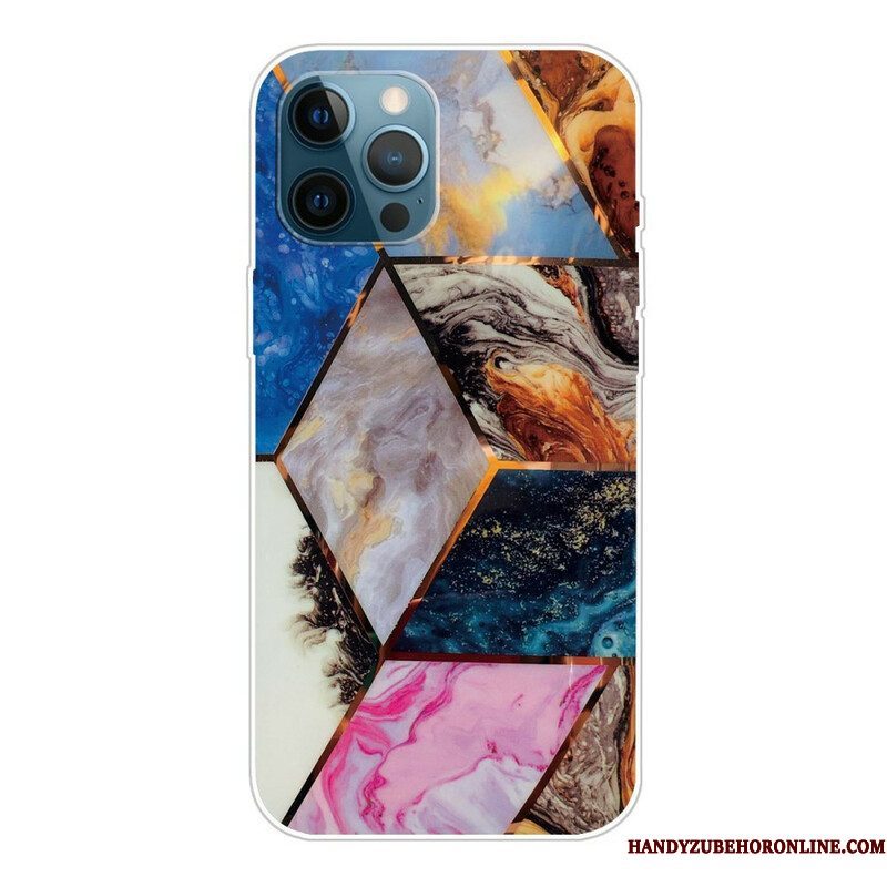 Telefoonhoesje voor iPhone 13 Pro Variabel Geometrisch Marmer