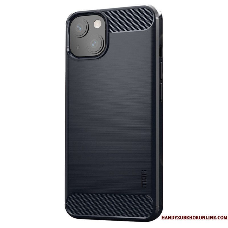 Telefoonhoesje voor iPhone 14 Plus Mofi Geborsteld Koolstofvezel