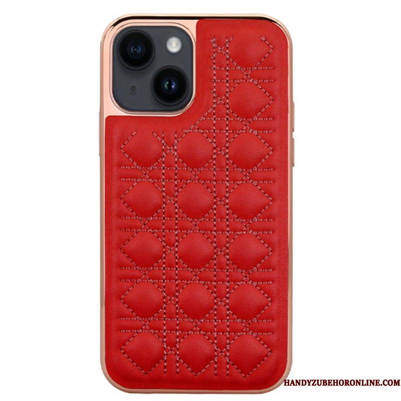 Telefoonhoesje voor iPhone 14 Plus Vietao Couture Leereffect