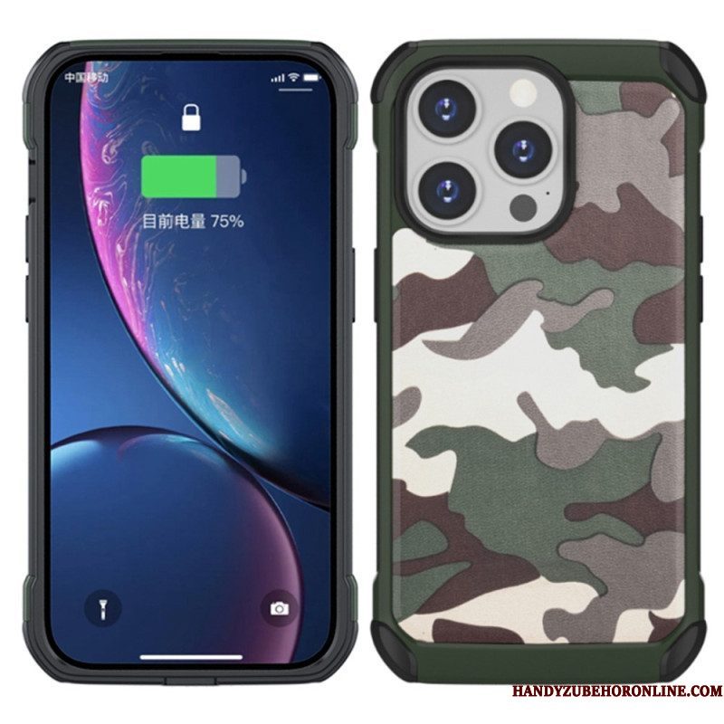 Telefoonhoesje voor iPhone 14 Pro Versterkte Camouflage